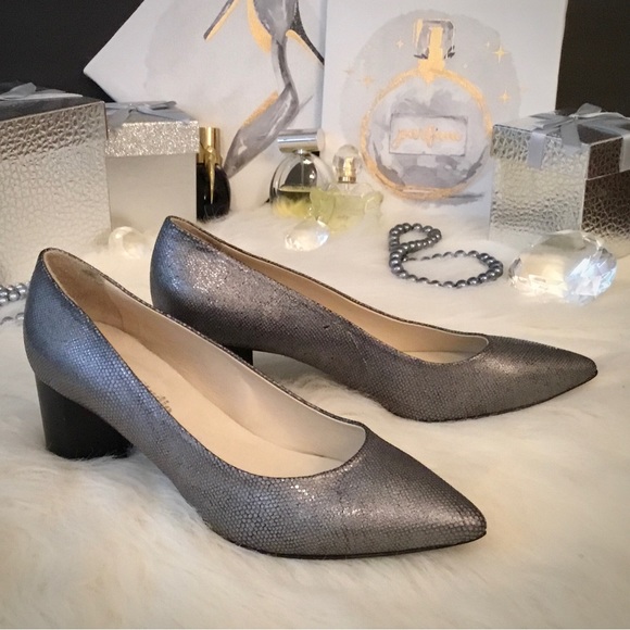 Firenze.Studio Shoes - Firenze.Studio Metallic Pewter Pumps